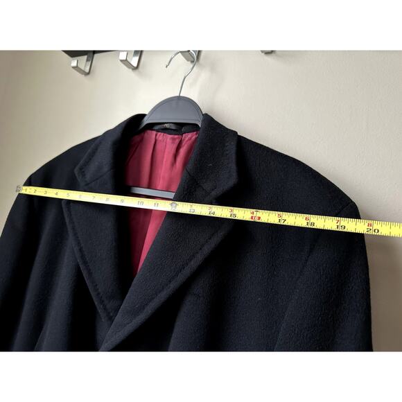Men’s Valentino Roma Vintage Cashmere Long Overcoat Black Coat good condition - Picture 4 of 12